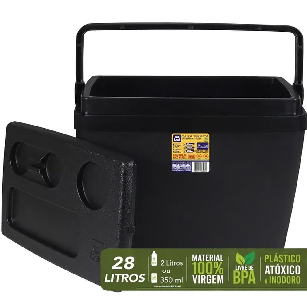 Caixa Térmica Cooler 28L  Pesca Praia Camping cores
