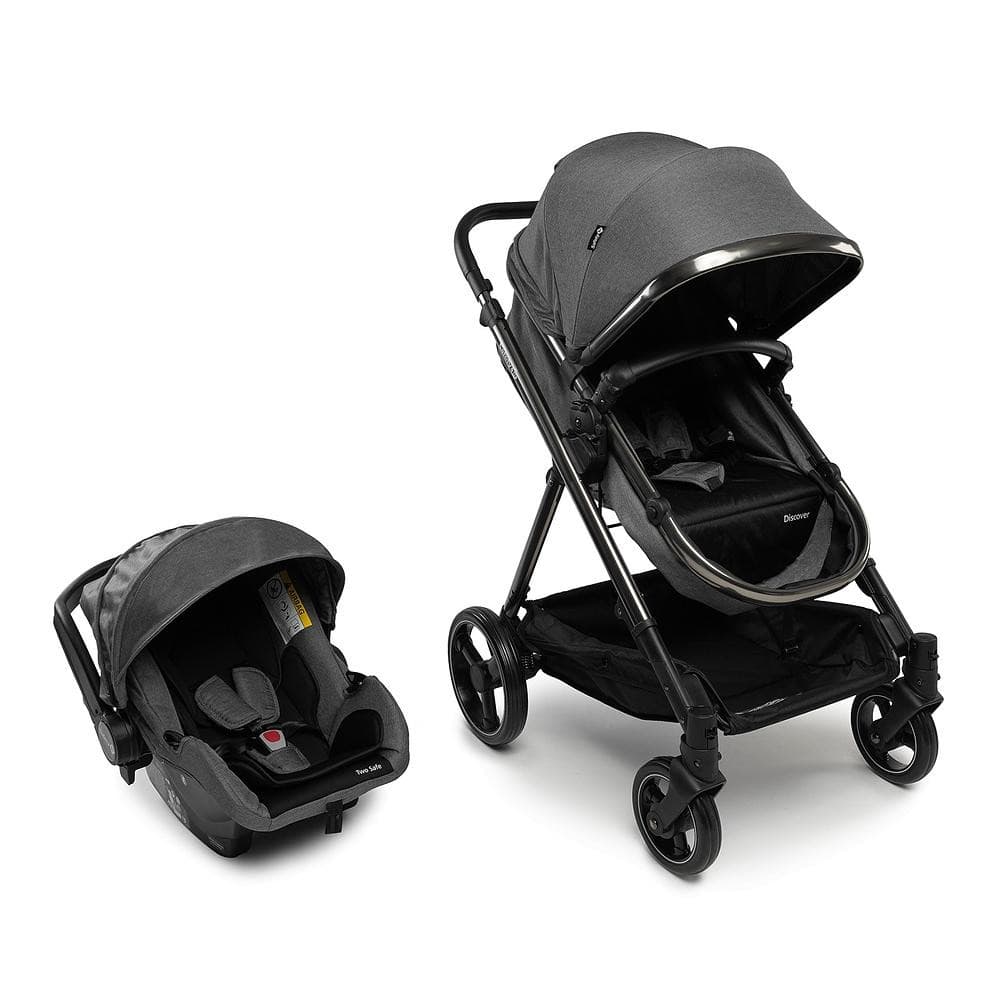 Carrinho Com Bebê Conforto Discover Safety 1st Travel System Duo 0-15kg Black Chrome Moisés