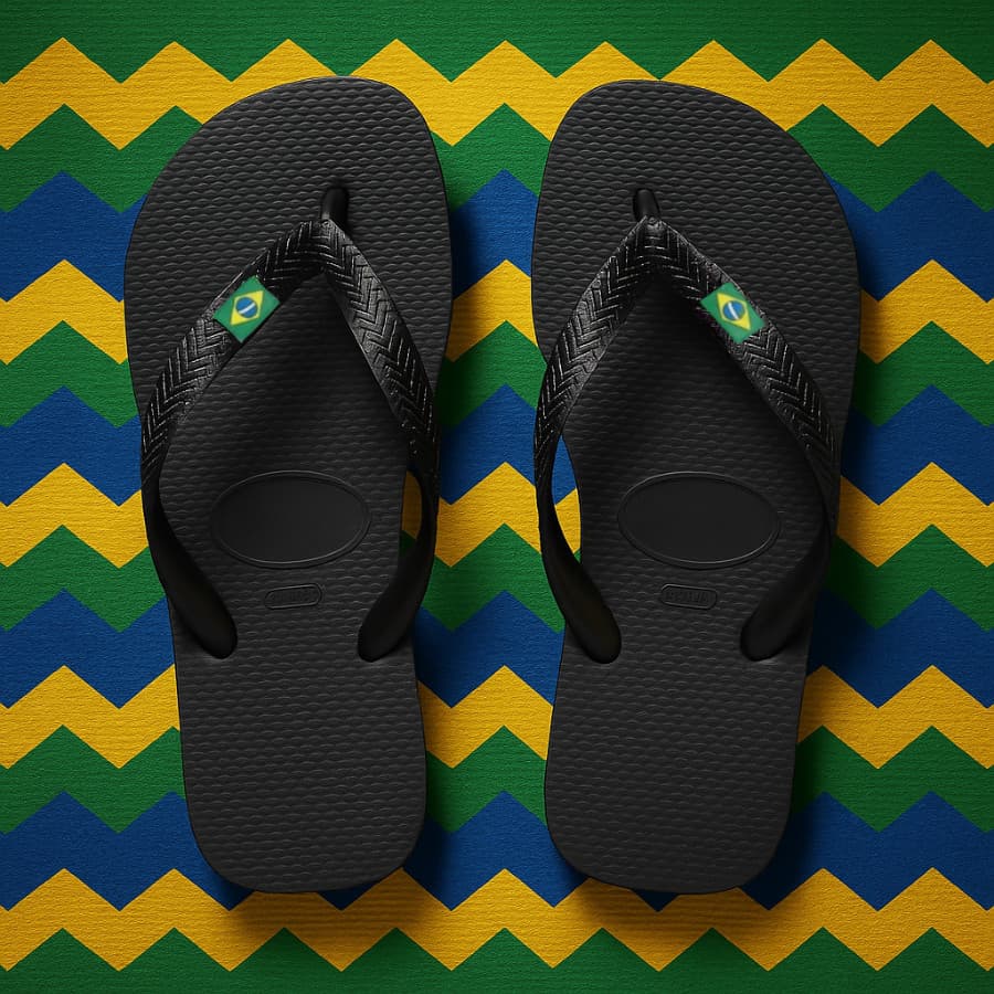 Chinelo de Dedo Masculino Adulto e Infantil com Bandeirinha Brasil – Leve e Versátil Barato