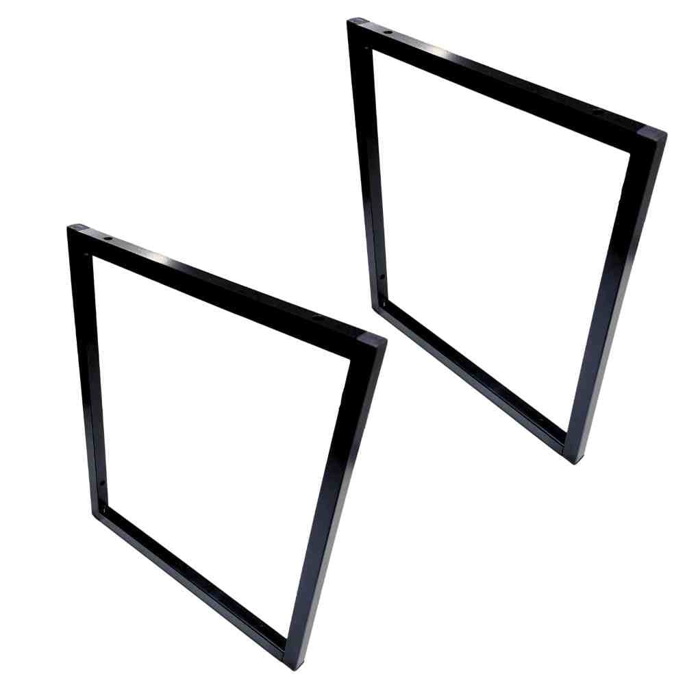 Suporte de Metalon Quadrada para Prateleira 15X15 mm Estilo Industrial de Parede Teto 32,7X29cm Preto - Kit com 2