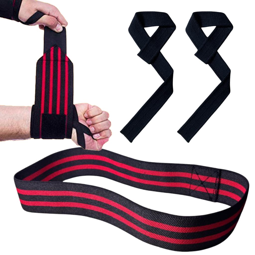 Kit Ultra Band Elástica Munhequeira e Par de Tala Strap