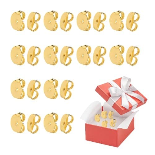 Tarrachas Para Brincos Banhado A Ouro 18k, Kit Com 10 Pares.