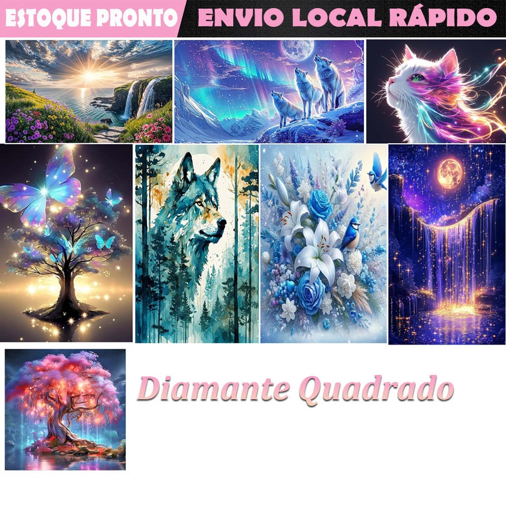 Diamante quadrado pintura de diamante 5D faça você mesmo de diamante pintura de diamante bordado artesanato