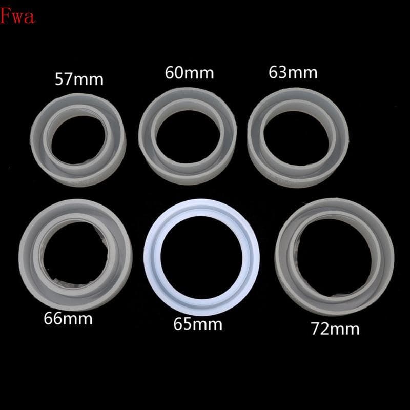 Fwa 6 Tamanhos Pulseira Silicone Molde Fundição Resina Redonda Joias Epóxi