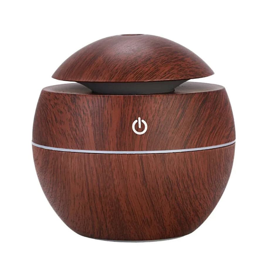 Umidificador Purificador Ultrassônico USB Cor Mogno Compacto