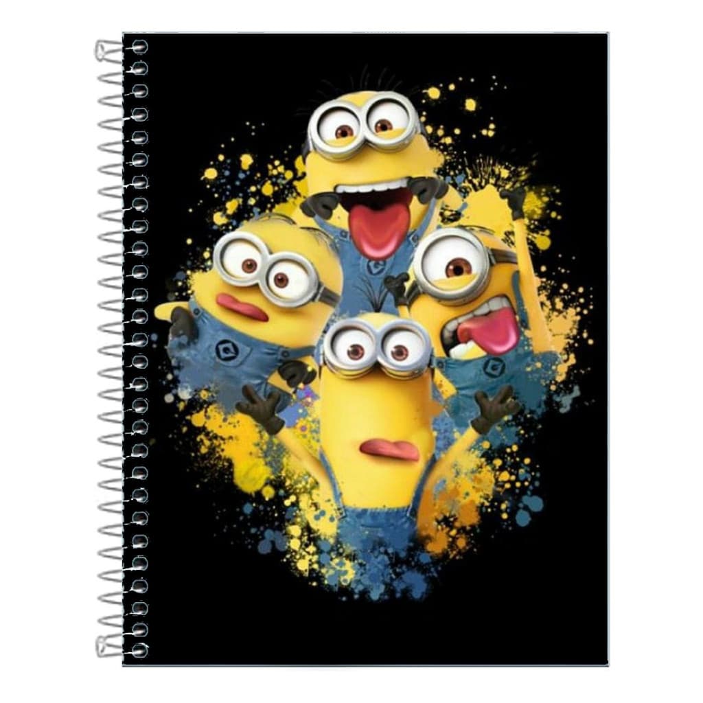 Caderno Minions Capa dura 1 ou 10 Matérias