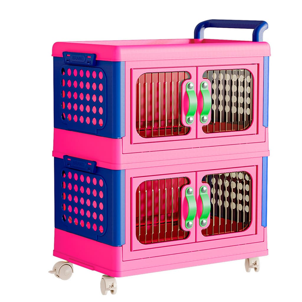Carrinho Organizador de Brinquedos Criança Bebê Multifuncional - Rosa