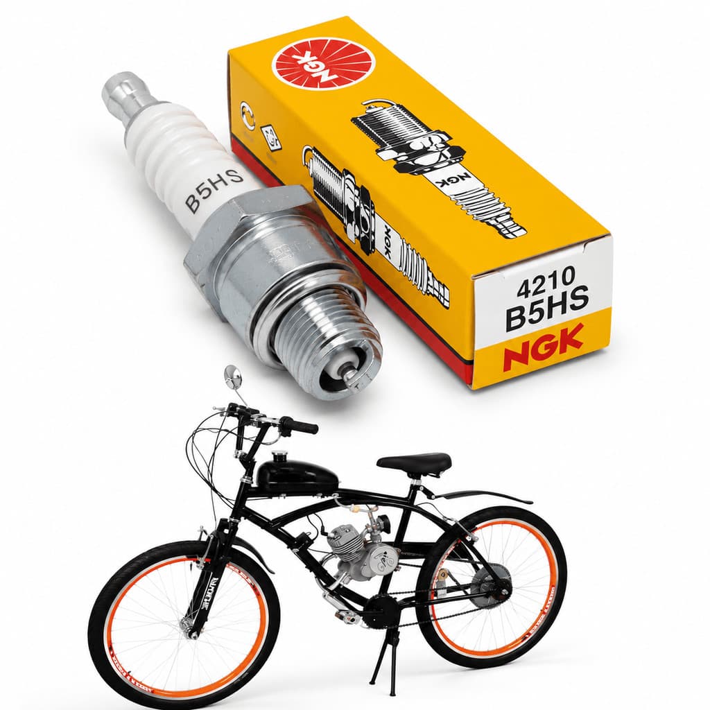 Vela De Ignição Para Bikelete Bicicleta Motorizada Mobilete  2 tempos Ngk B5hs