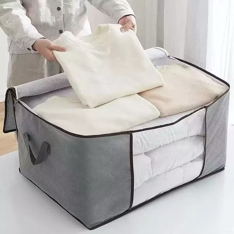 Saco Organizador para Cobertor Caixa Organizadora Casaco Guarda Roupa Grande Caixa de Roupas Anti-Poeira Umidade Armário