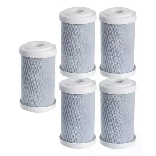Kit 5 Refil Para Filtro Carbon Block 5  Carvão Ativado Emate Br Fish Cinza