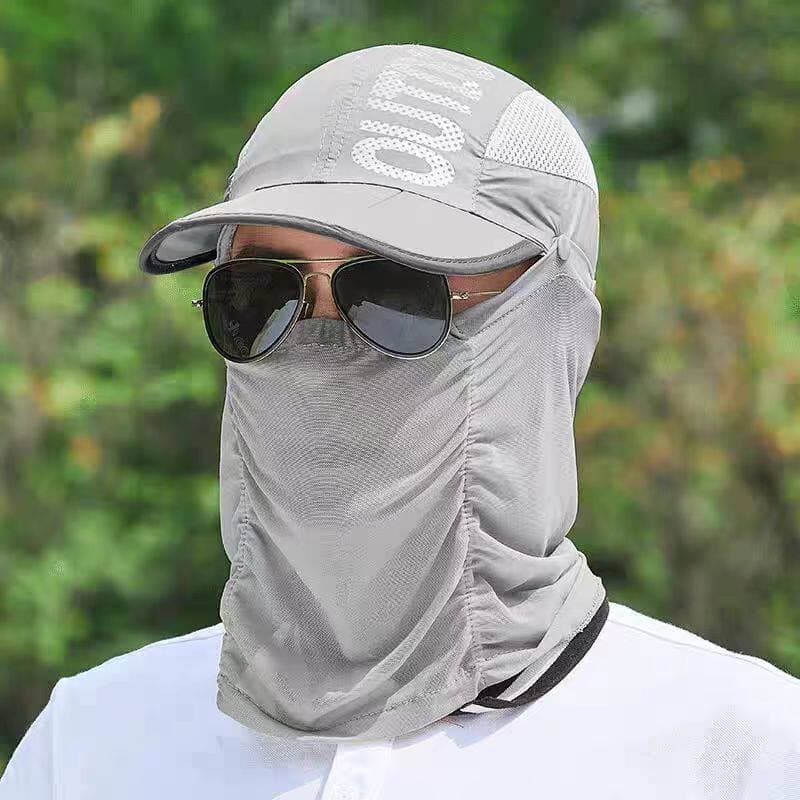 Chapéu de sol dobrável verão pesca ciclismo capa facial completa máscara proteção ultravioleta ao ar livre chapéu de sol