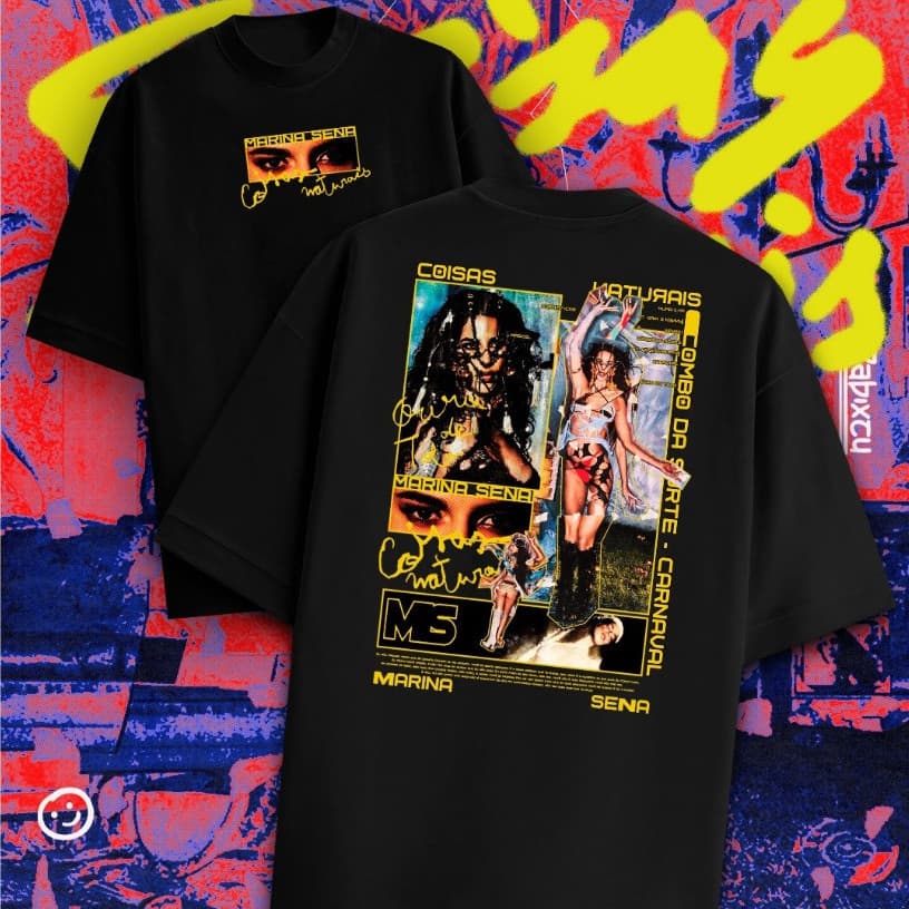 [Camiseta Premium em Algodão Puro]SISI CAMISETA t shirt feminina - MARINA SENA - OURO DE TOLO - FRENTE E COSTA