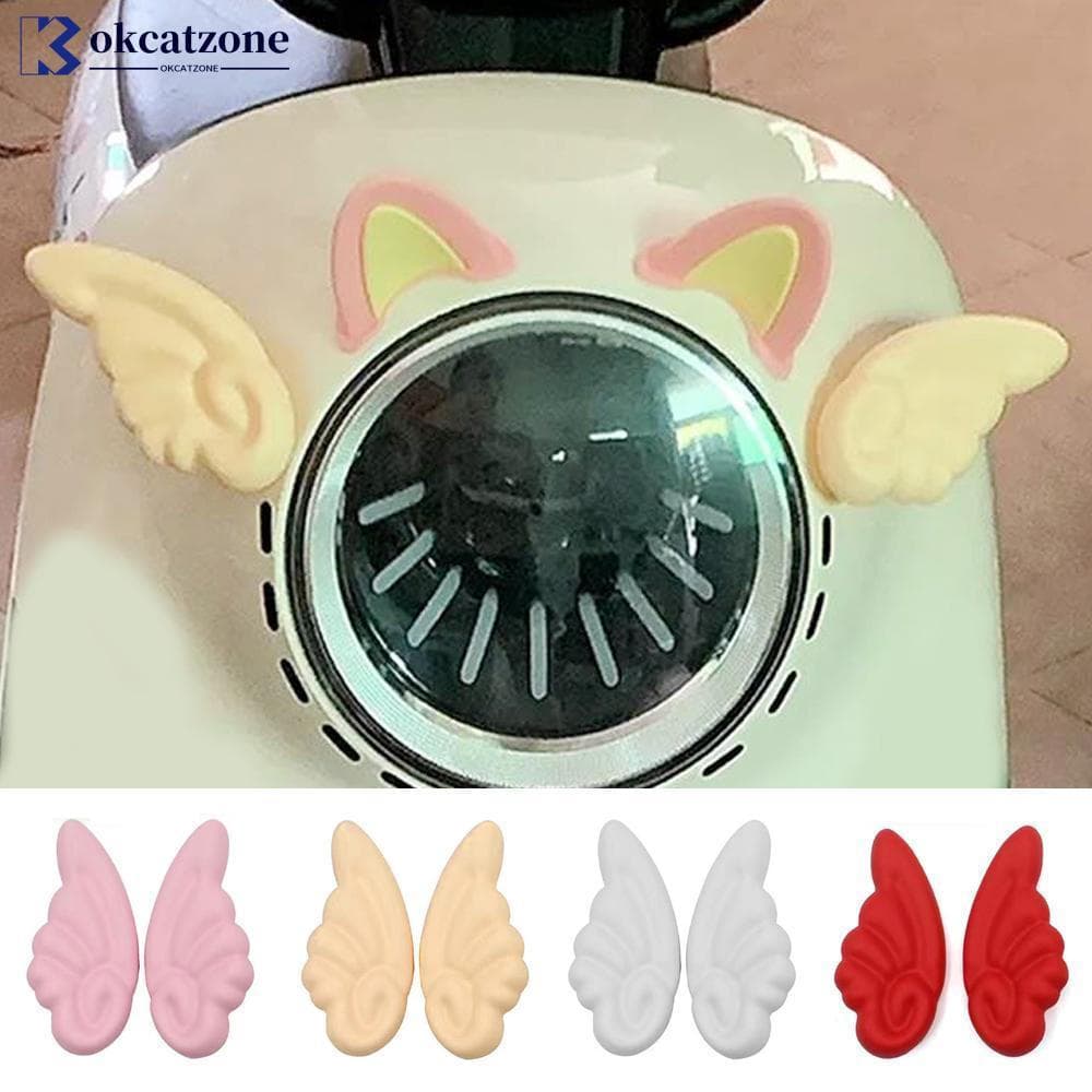 OKCATZONE 2 Pçs Decoração De Capacete De Motocicleta Ângulo Asas Adesivo Para Moto Acessórios De Bicicleta K5O1