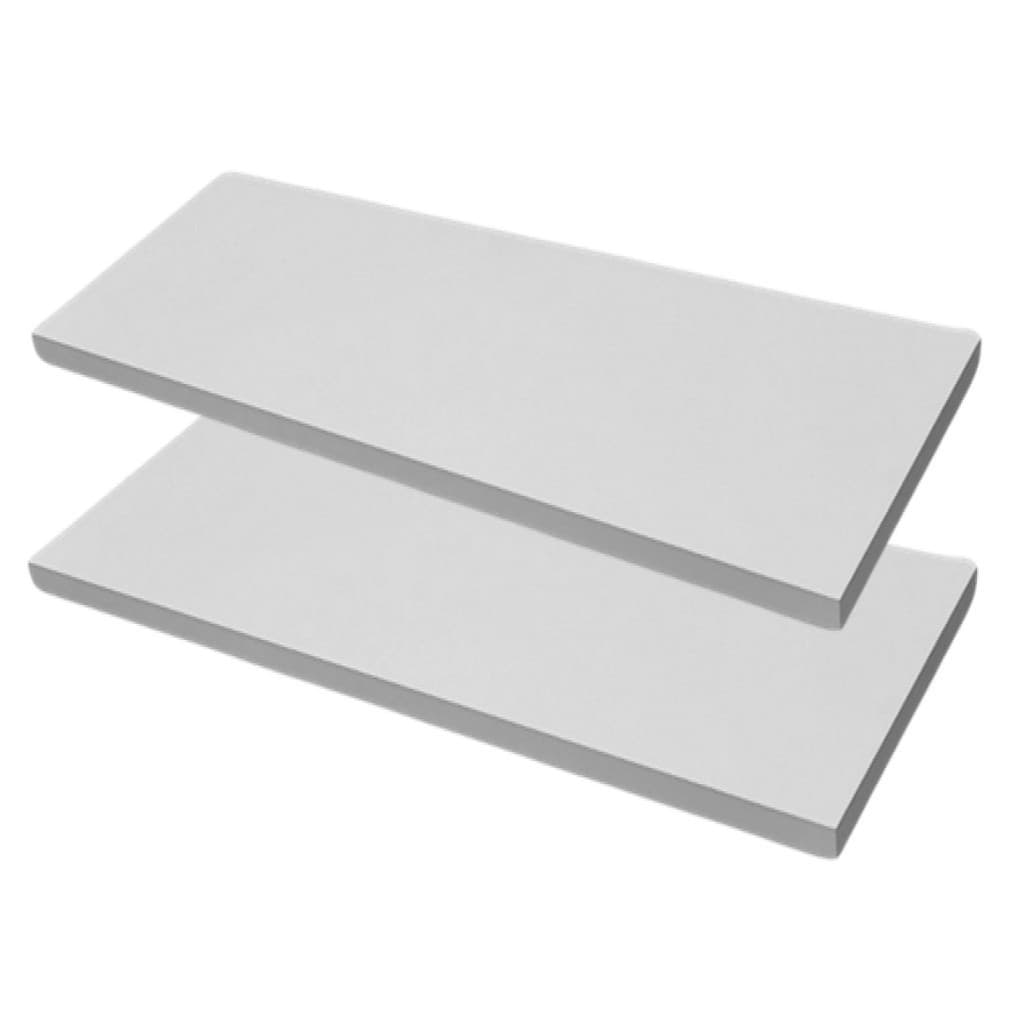 Kit 2 x Prateleira 40cm x 20cm Lisa Branca 15mm Resistente Premium