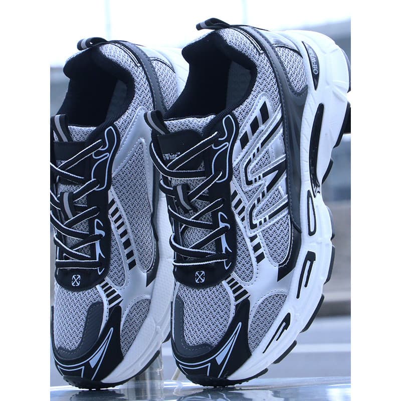 Sapatos masculinos genuínos primavera verão malha respirável esportes casuais tênis de corrida desodorante All-Match juv