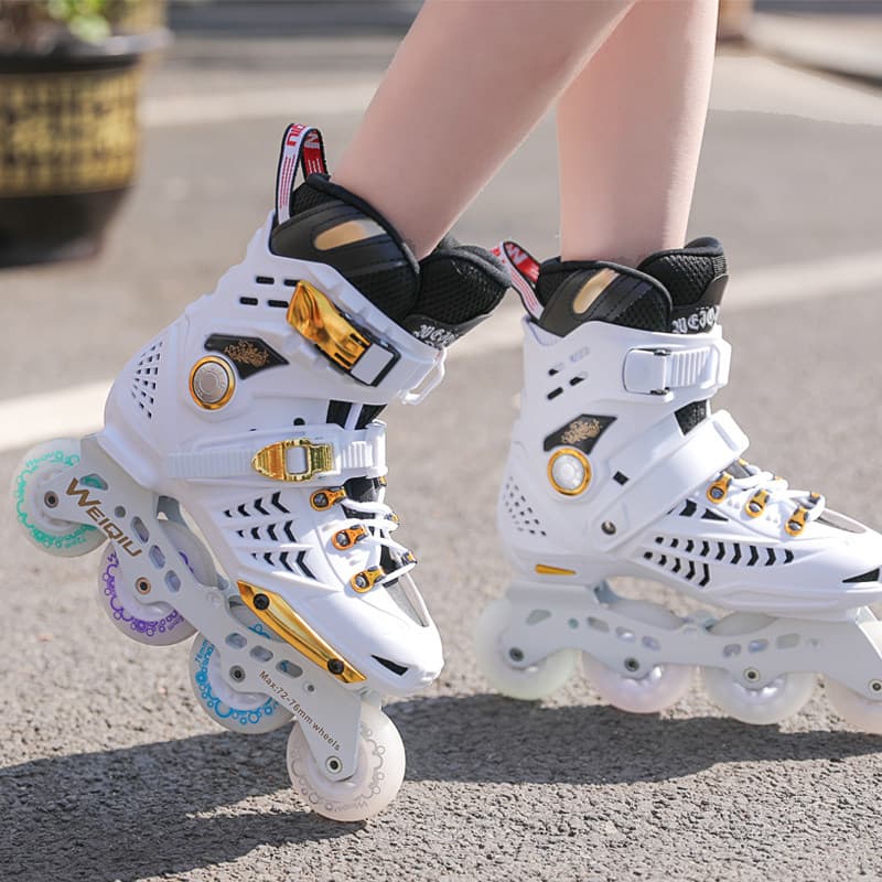 [Em Estoque] Patins Inline Profissionais para Adultos para Patinação em Campus, Patins Inline para Iniciantes Masculinos