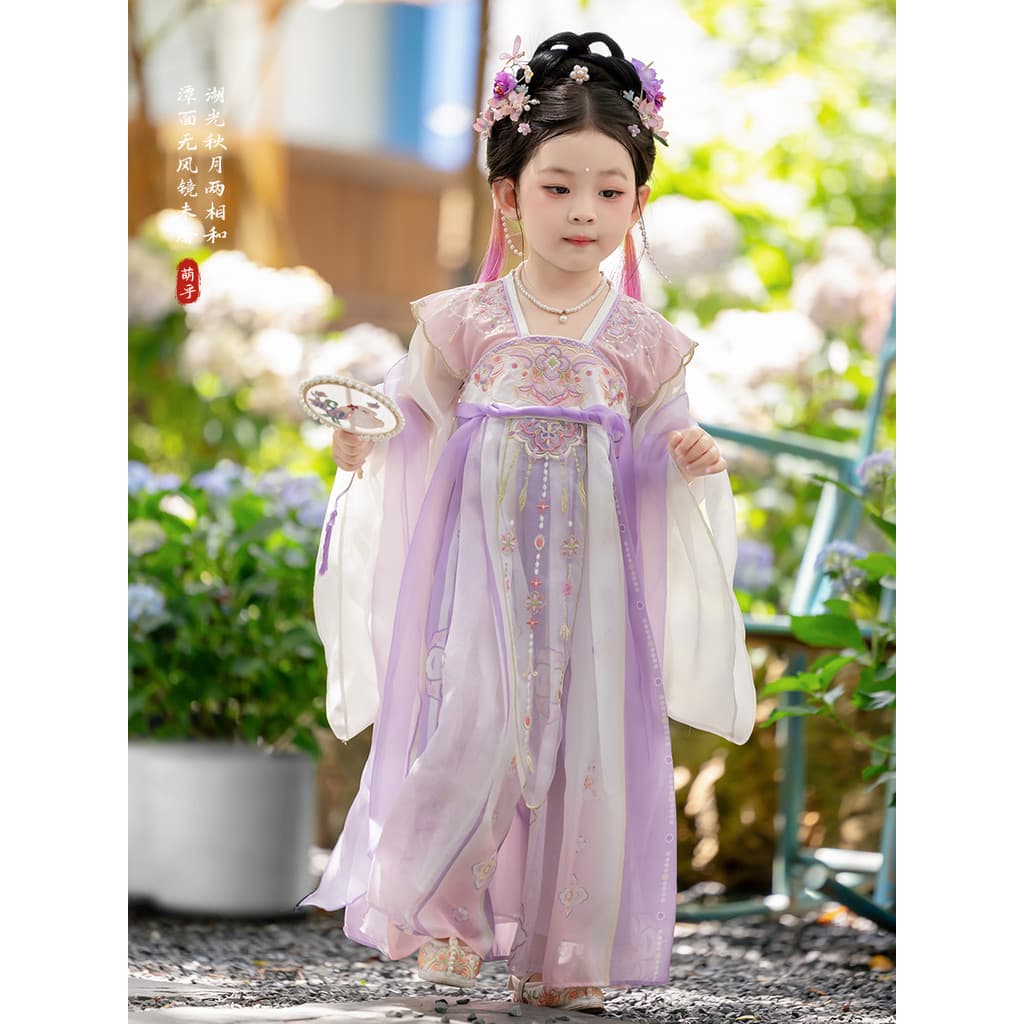 Hanfu meninas 2026 novo estilo outono crianças estilo antigo fada bordado saia de manga comprida menina Original princes