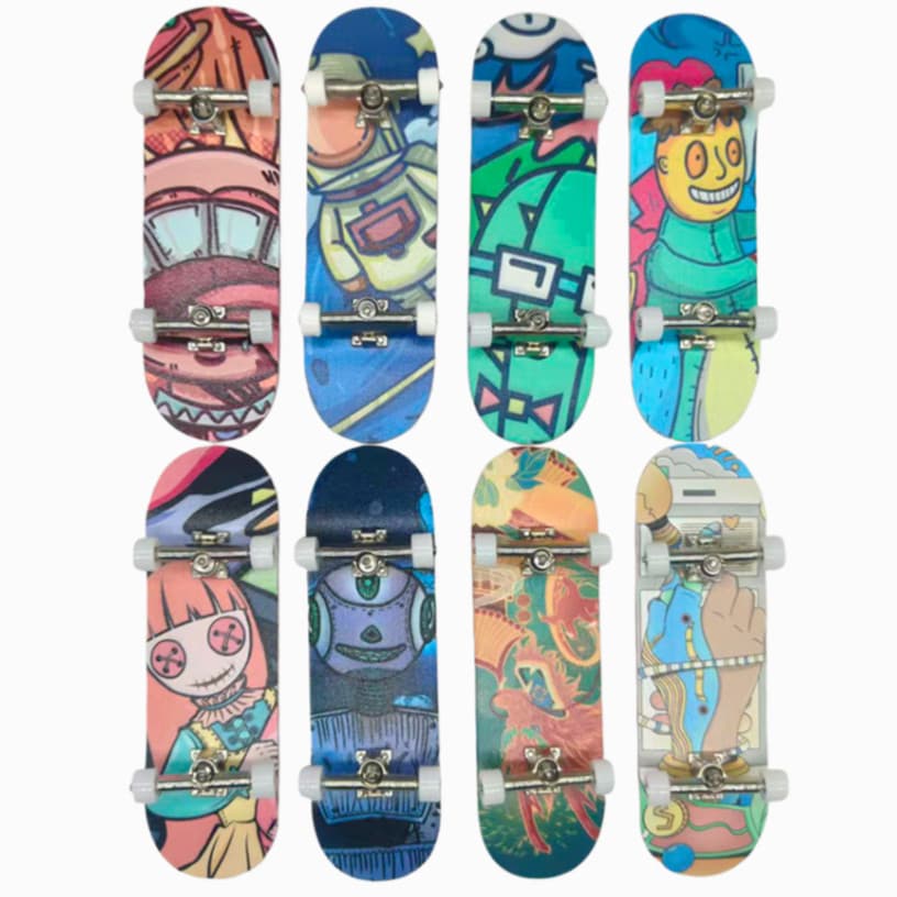 Skate De Dedo De Madeira De Bordo Roda De Rolamento Profissional Presente De Brinquedo Criativo