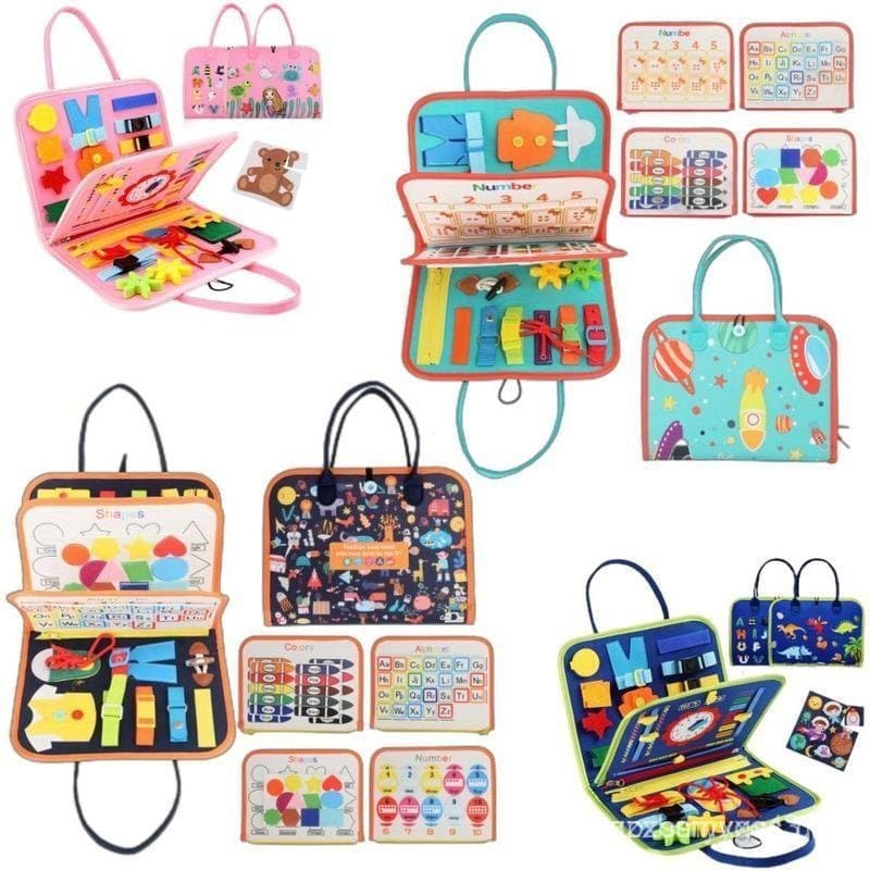 Brinquedo Sensorial Montessori Busy Board, 1 Unidade, Atividades Pré-escolares para o Desenvolvimento de Habilidades Mot