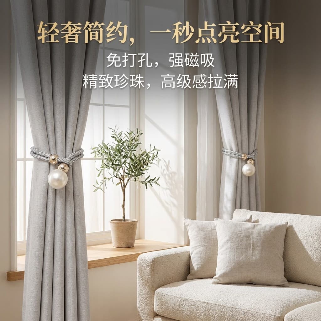 Luz de luxo High-End pérola cortina amarrado par conjunto gaze cortina fivela cordão gravata corda acessórios cortina fi
