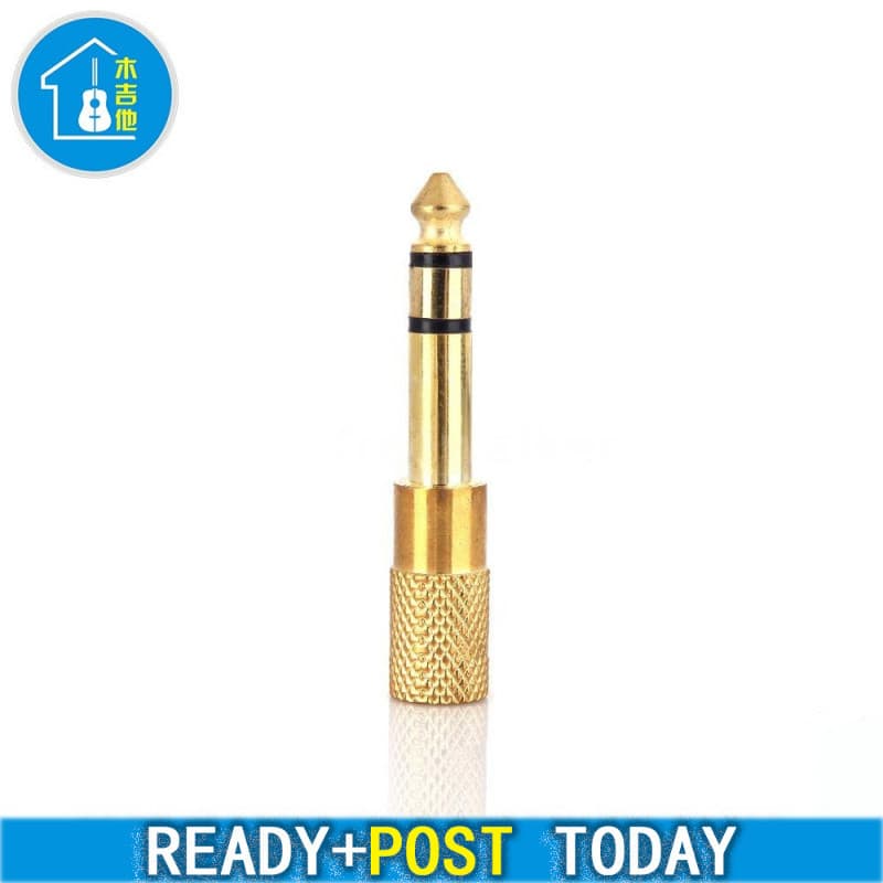 Adaptador De Entrada De Áudio Conversor Tomada Estéreo Para Guitarras Elétricas Microfone Fone De Ouvido 6.5mm Macho 3.5