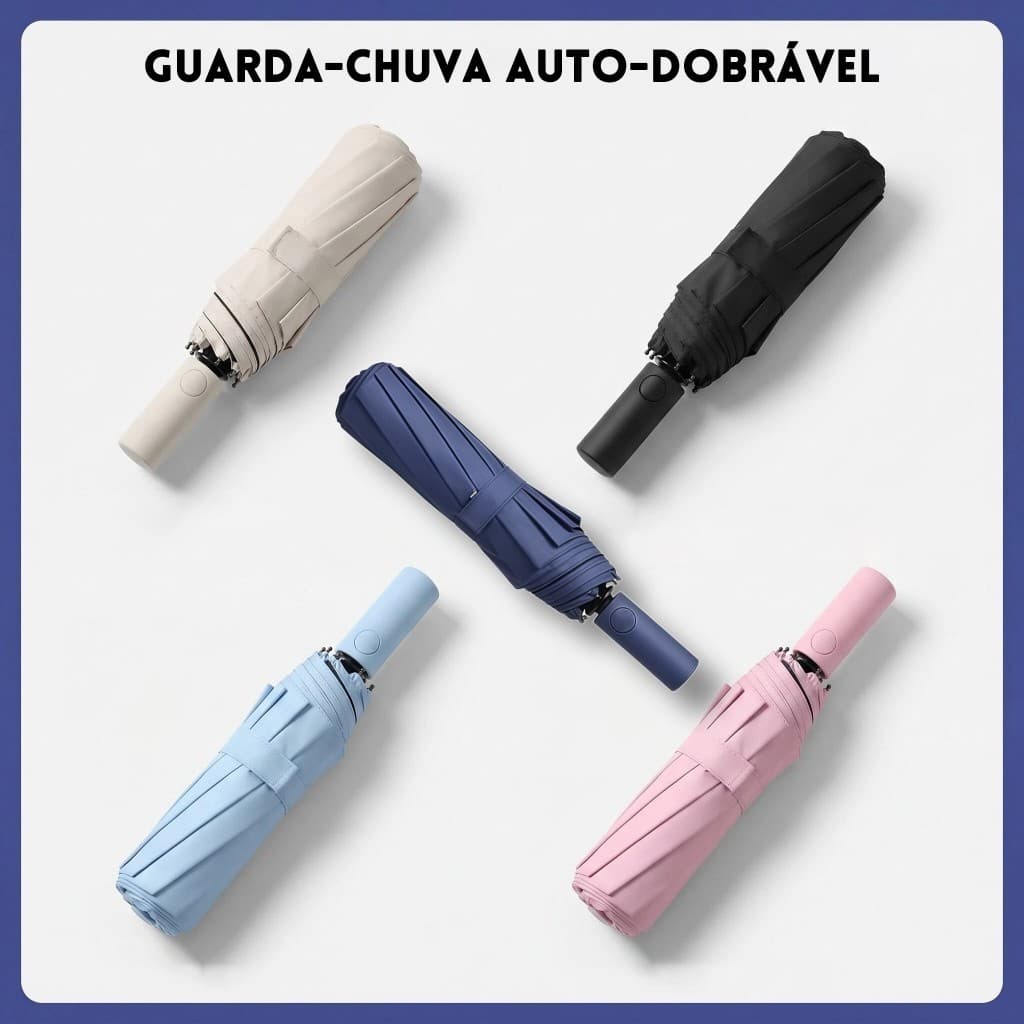 Novo Guarda Chuva Automático Alta Resistência a Chuvas e Vento Forte Com Proteção UV aleatório