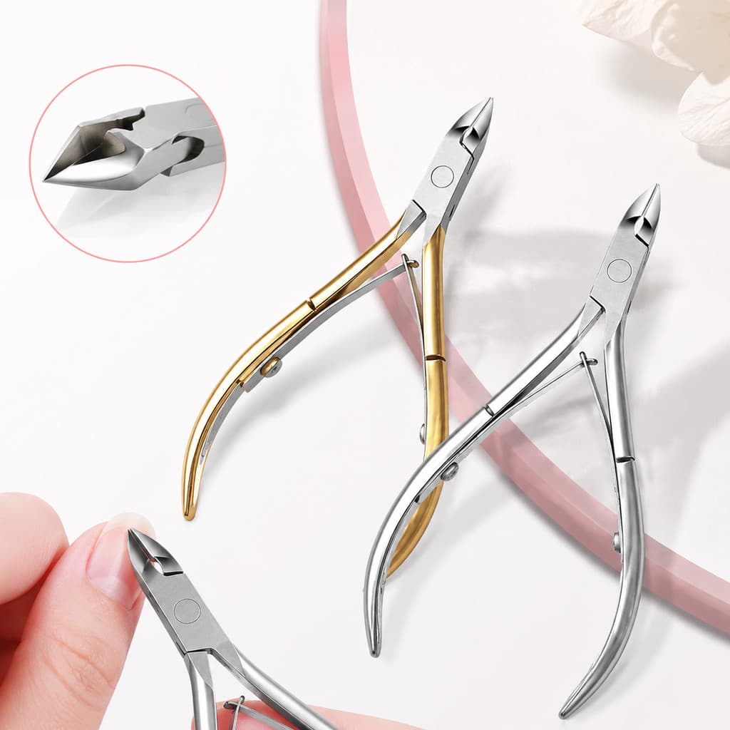 Alicate de Unha para Cutículas em Aço Inoxidável - Tesoura de Unhas para Peles Mortas e Ferramenta Profissional