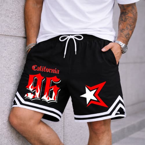 Bermuda Basquete Masculina Dry Fit California 96 Streetwear Academia Treino Corrida Respirável COD687