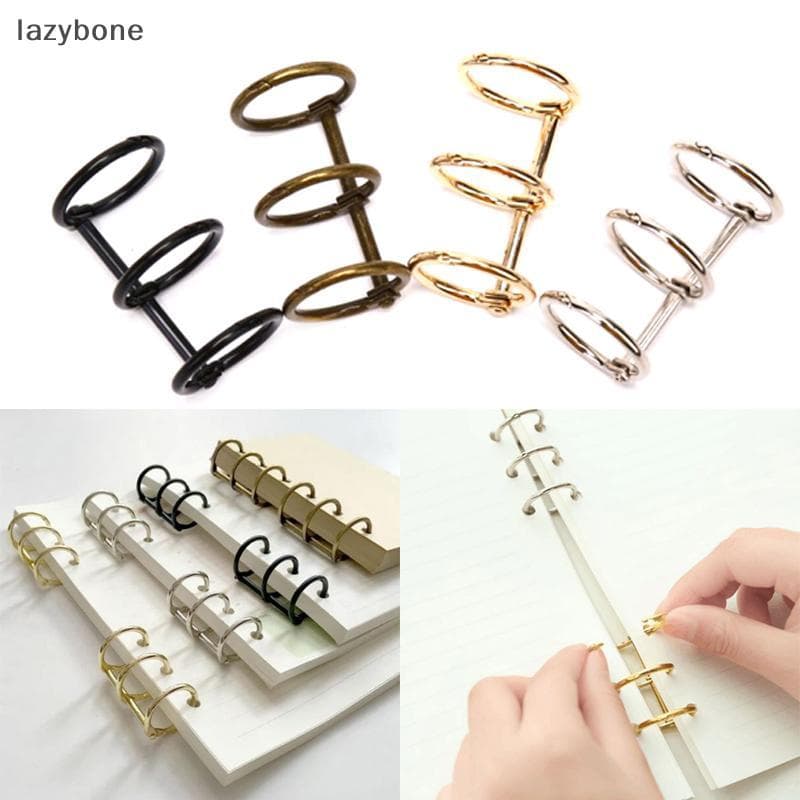 2 Pçs Metal 3 Anéis Folha Solta Pasta De Papel DIY Fazendo Caderno Álbum Scrapbook