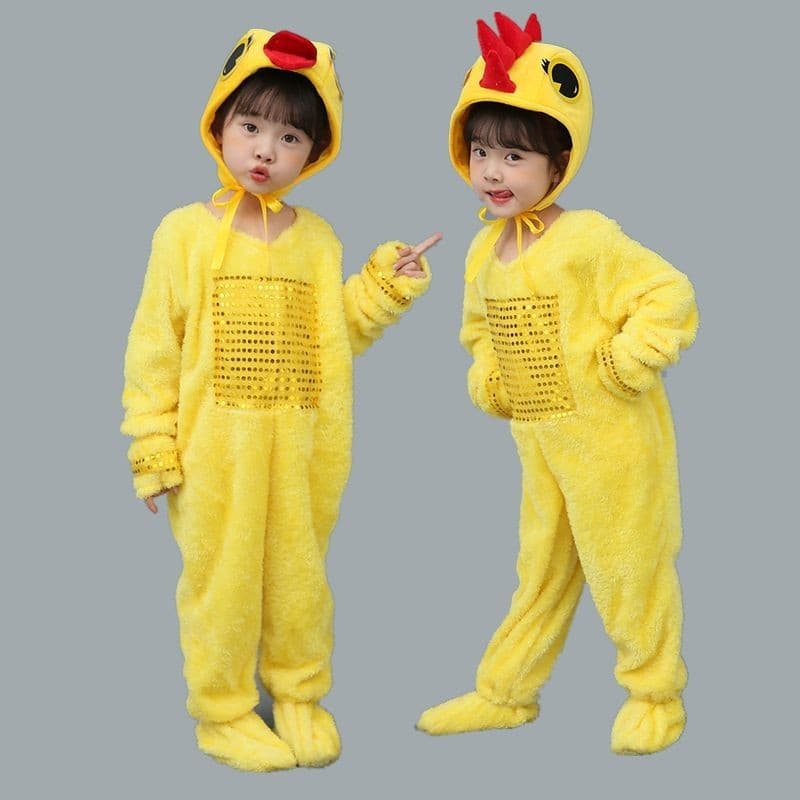 Fantasia de pato infantil, fantasia de dança animal para crianças, pato amarelo, vem em pato, fantasia de animal de dese