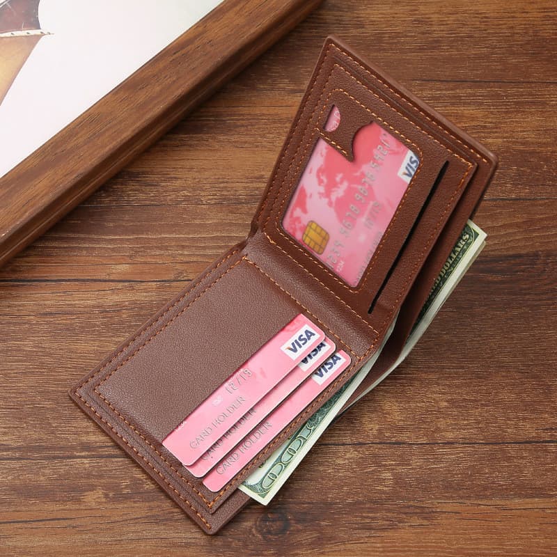 Nova carteira masculina carteira curta simples moda Multi-cartão carteira