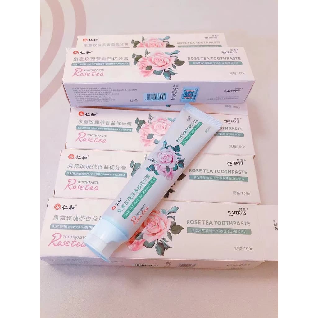 Oficial autêntico renaquan cor rosa fragrância chá pasta de dente hálito fresco clareamento dentes Moya oferta especial