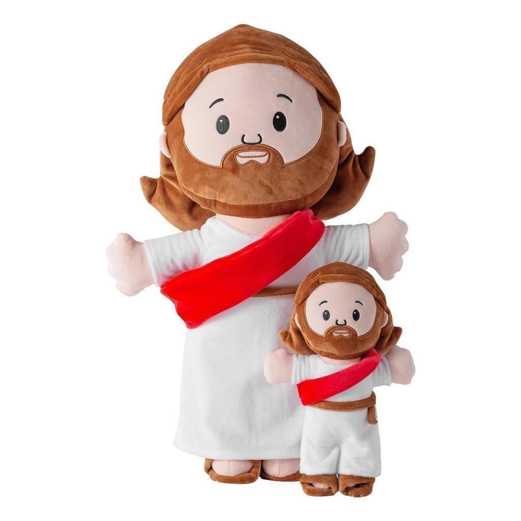 Brinquedo de Pelúcia Simulação Jesus Dois Bonecos de Desenho Animado Almofada Adequada para Presente de Igreja, Domingo,