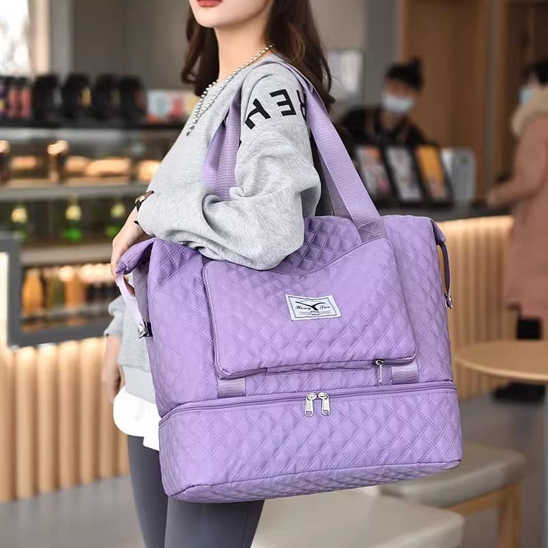 Bolsa de viagem feminina de grande capacidade, carrinho grande, portátil, viagem de negócios, Anti-transporte, bolsa de