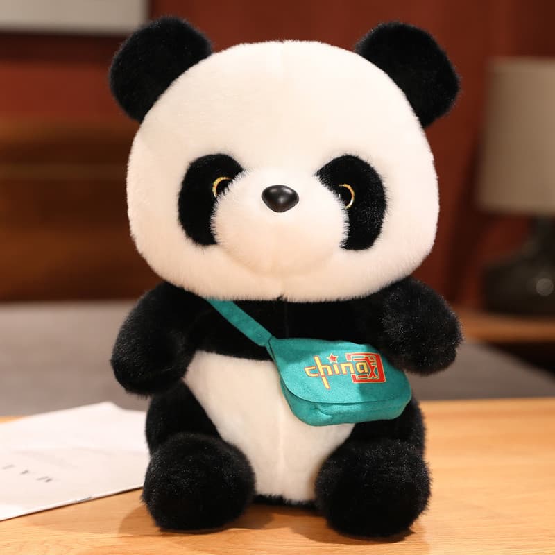 Grande panda simulação pequeno panda flor boneca brinquedo abraço urso boneca presente de pelúcia crianças feminino boni