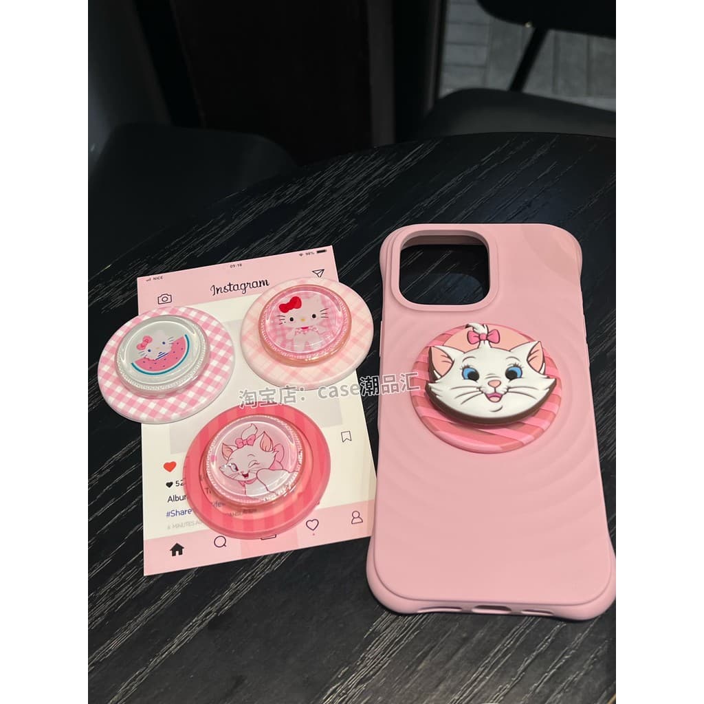 griptok magsafe magsafe popsocket Adequado para pó transparente pitada Kitty Mary Cat dos desenhos animados bolha mostra