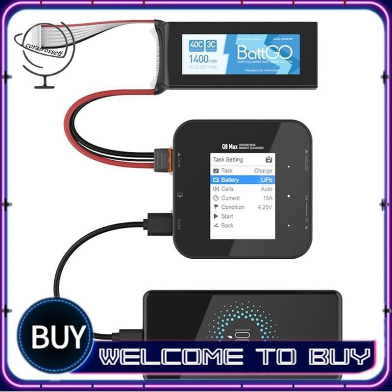 Carregador De Equilíbrio Drones Para Baterias Lipo 1-8S Ideal FPV E Quadricópteros