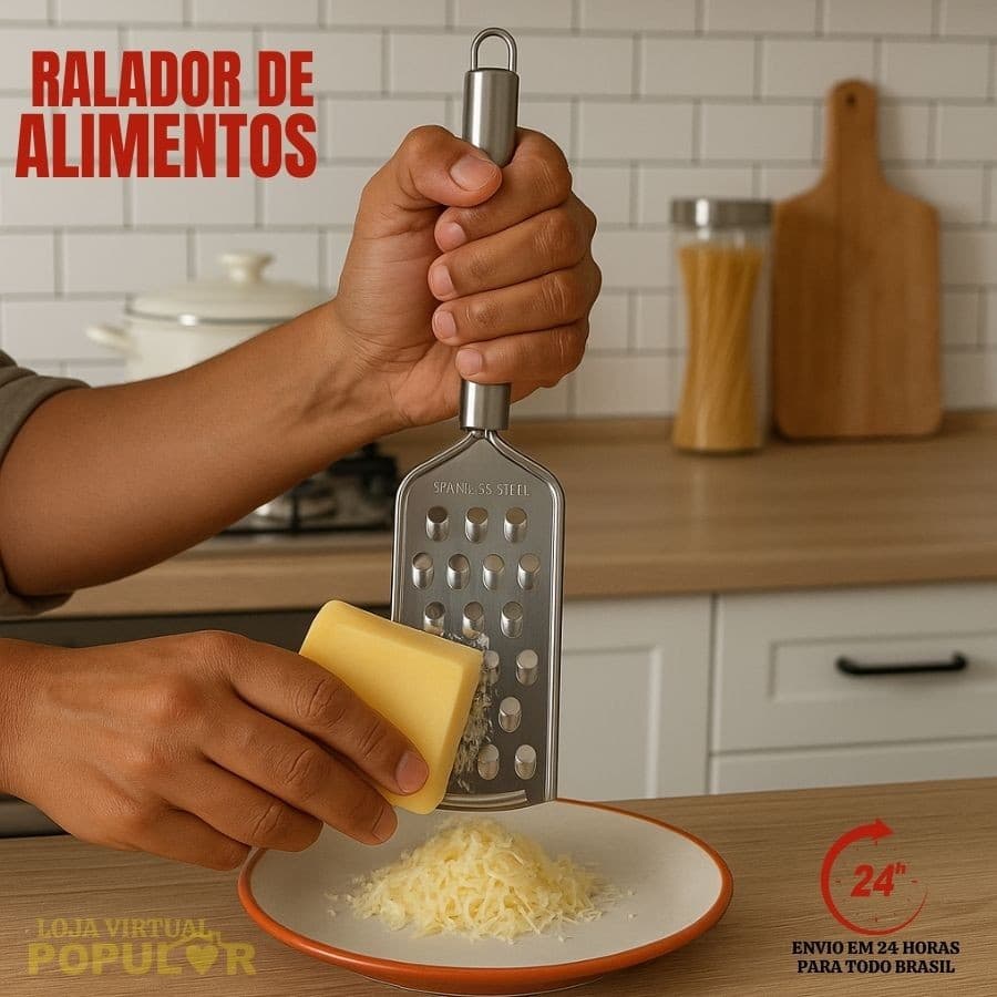 Cortador Ralador Descascador De Inox Para Legumes Verduras Queijos