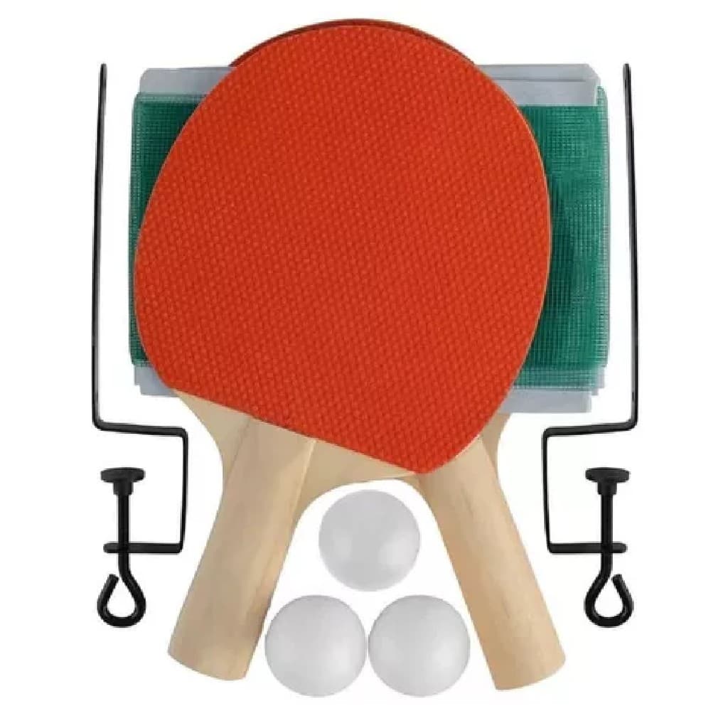 Kit de Ping-Pong com Rede Raquete e Bolinhas