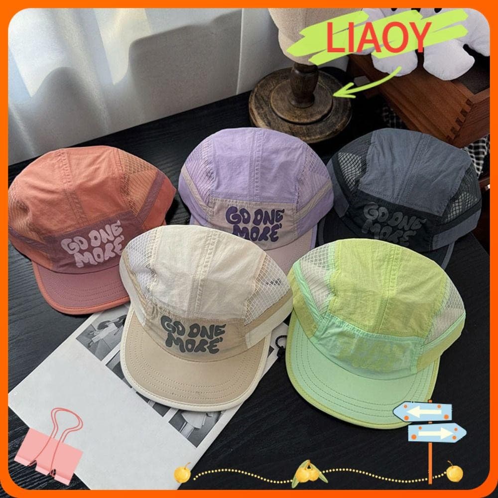 Chapéu De Secagem Rápida LIAOYING , Boné De Beisebol De Aba Curta Ajustável Com Estampa De Letras Viseira Solar Design D
