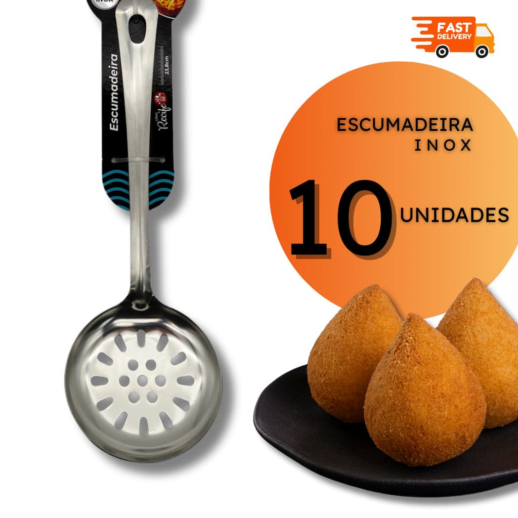 Jogo de Escumadeiras Inox Arroz Fritura Escumadeira Buffet Restaurantes