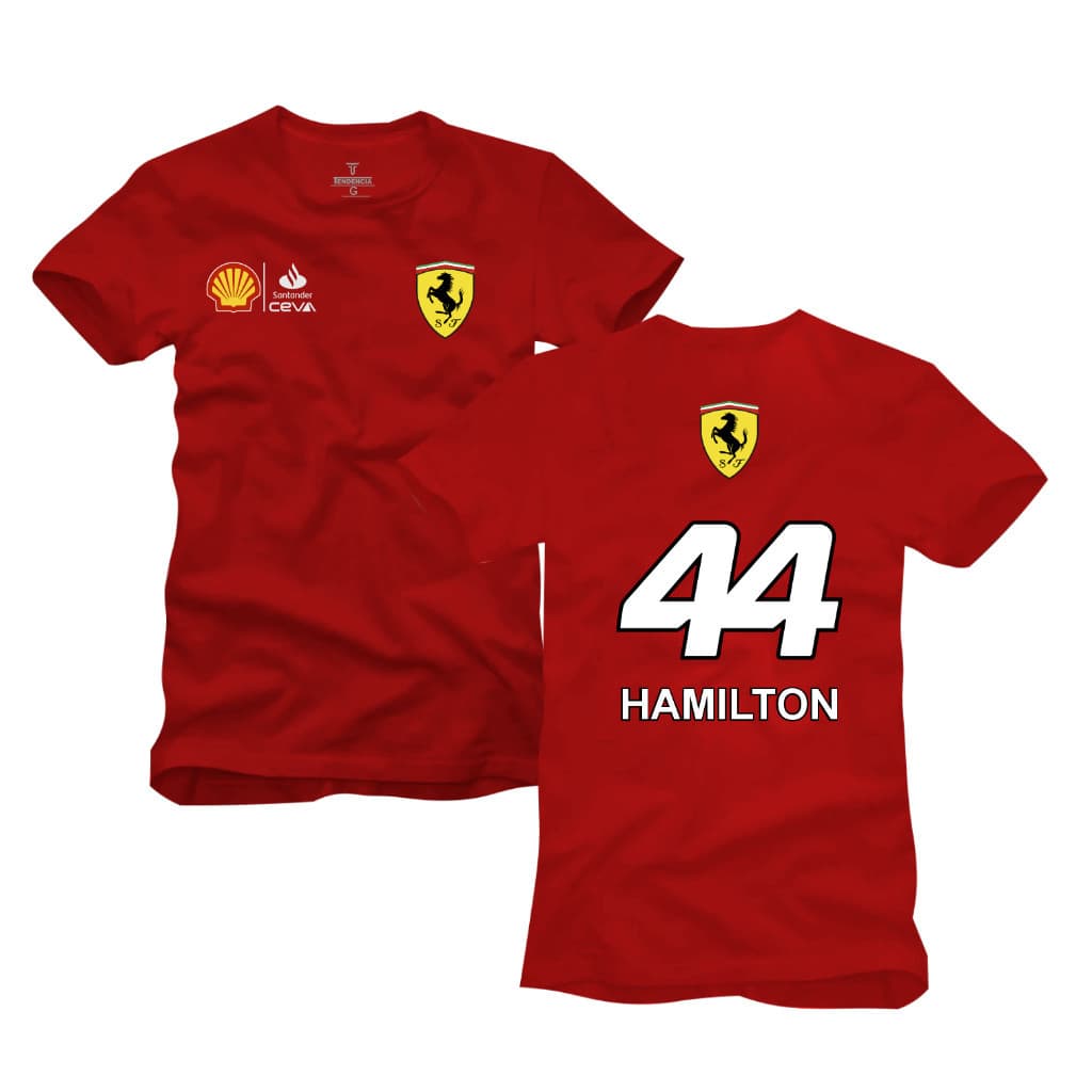 Camiseta Algodão Hamilton 44 Equipe F1 Corrida Automotivo Trendbox Mania