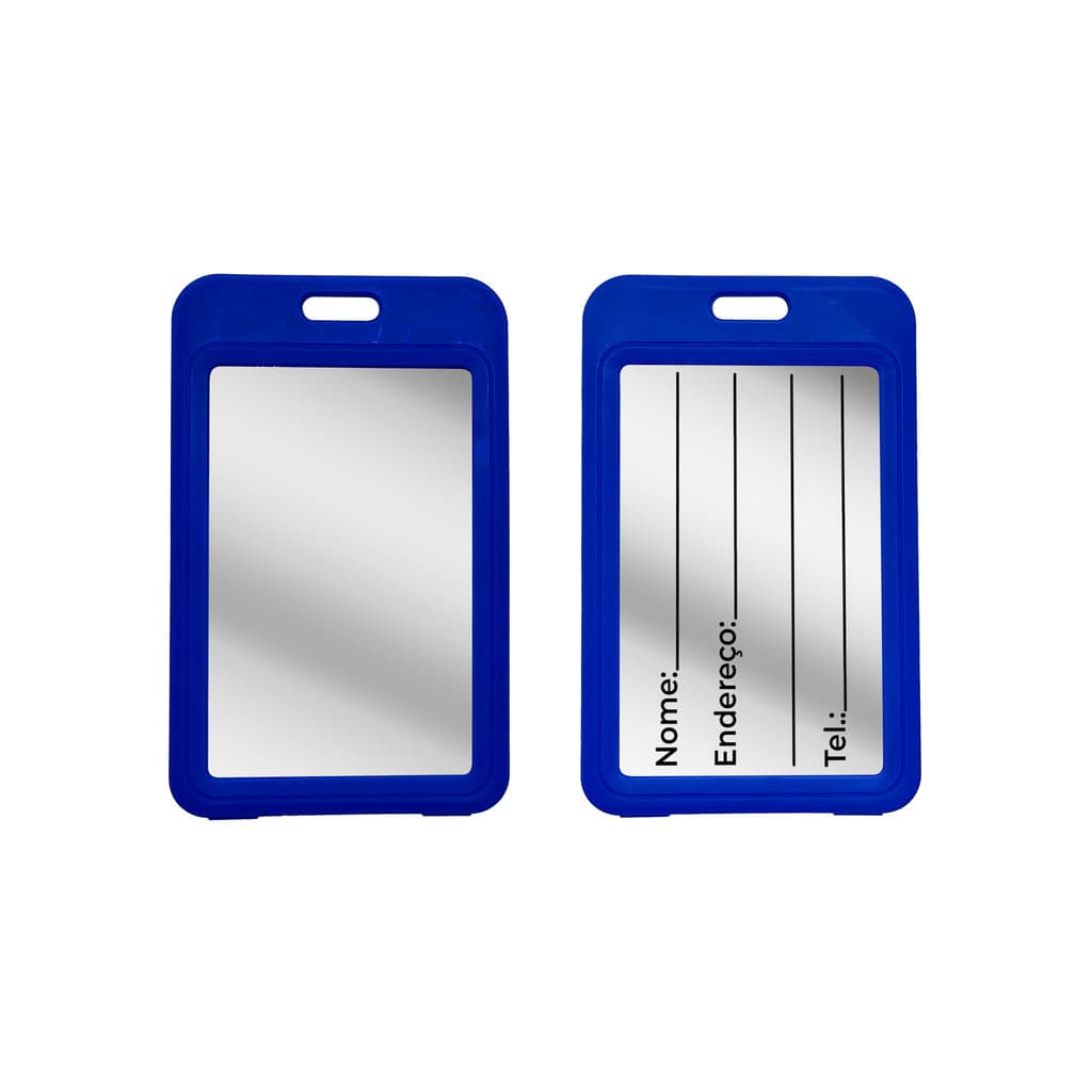 Porta Crachá e Credencial Vertical  Para Eventos e Trabalho - Azul Escuro