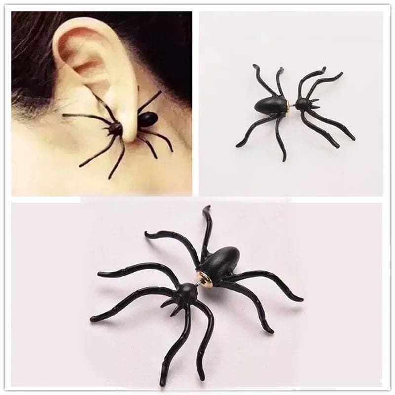 3D Estilo Punk Aranha Preta Halloween Animal Brincos Vintage Moda Jóias Presentes Acessórios De Para Femininos