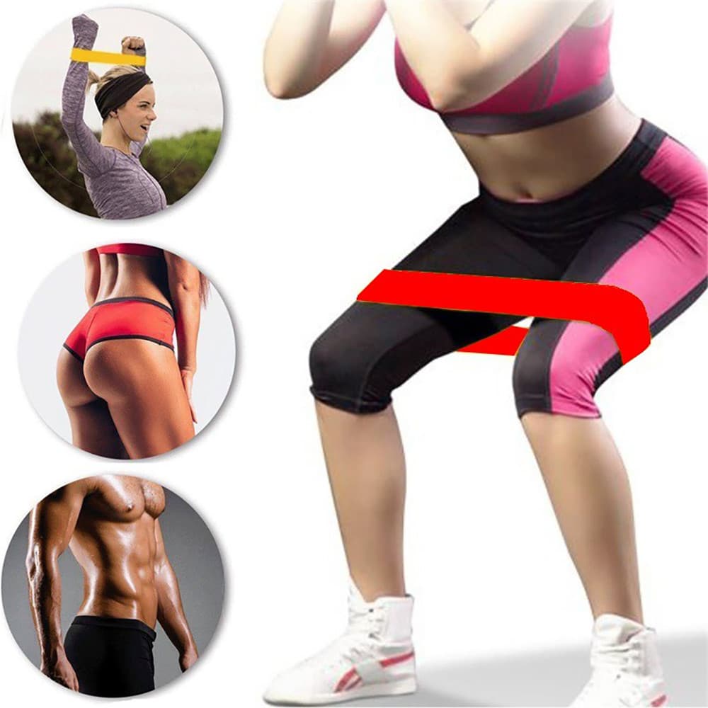 Mini Band Kit 5 Faixas Elásticas Resistência Progressiva Pilates Funcional