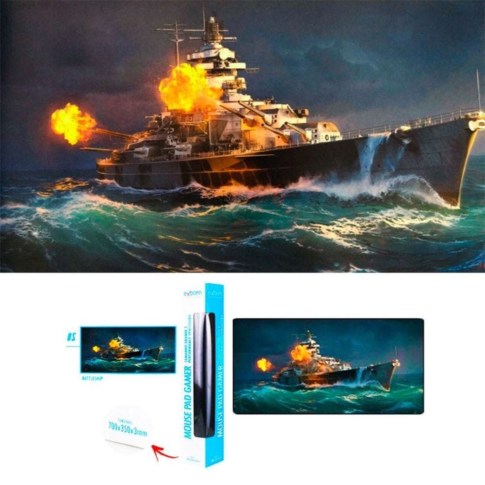 Mouse Pad Extra Grande Gamer BATTLESHIP Battleship
