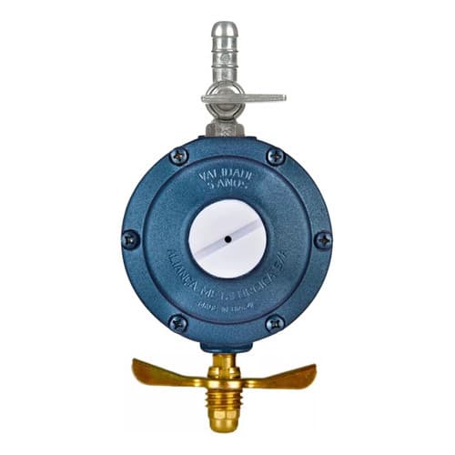 Registro Regulador Gás 7kg Baixa Pressão Azul Aliança 506/03
