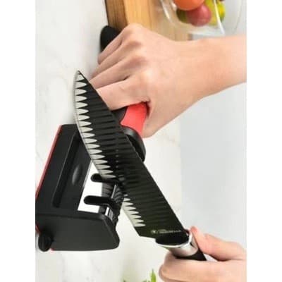 Amolador Afiador De Facas Em Aço Inox Profissional Com 3 Afiadores Profissional
