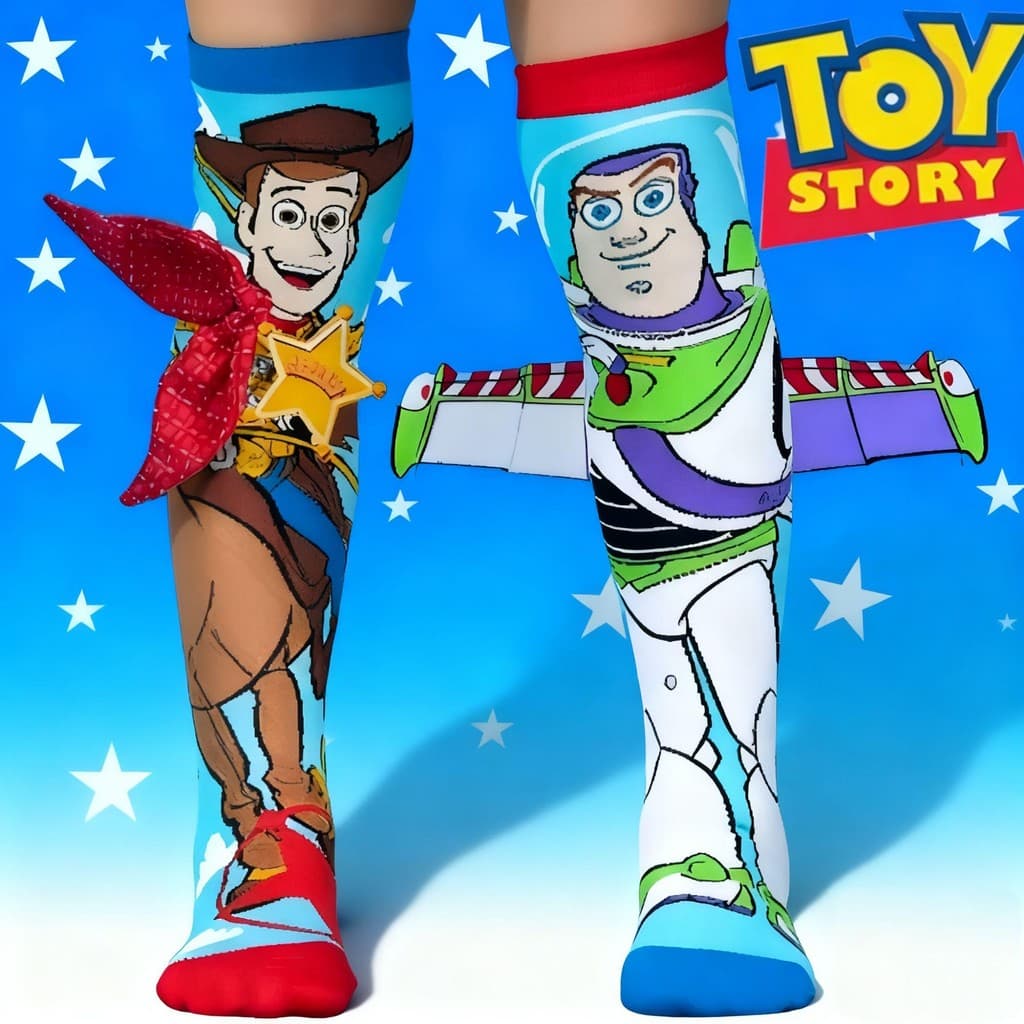 Meias Infantil Toy Story 3D Cartoon Meias Infantil Personagens Divertida Menino