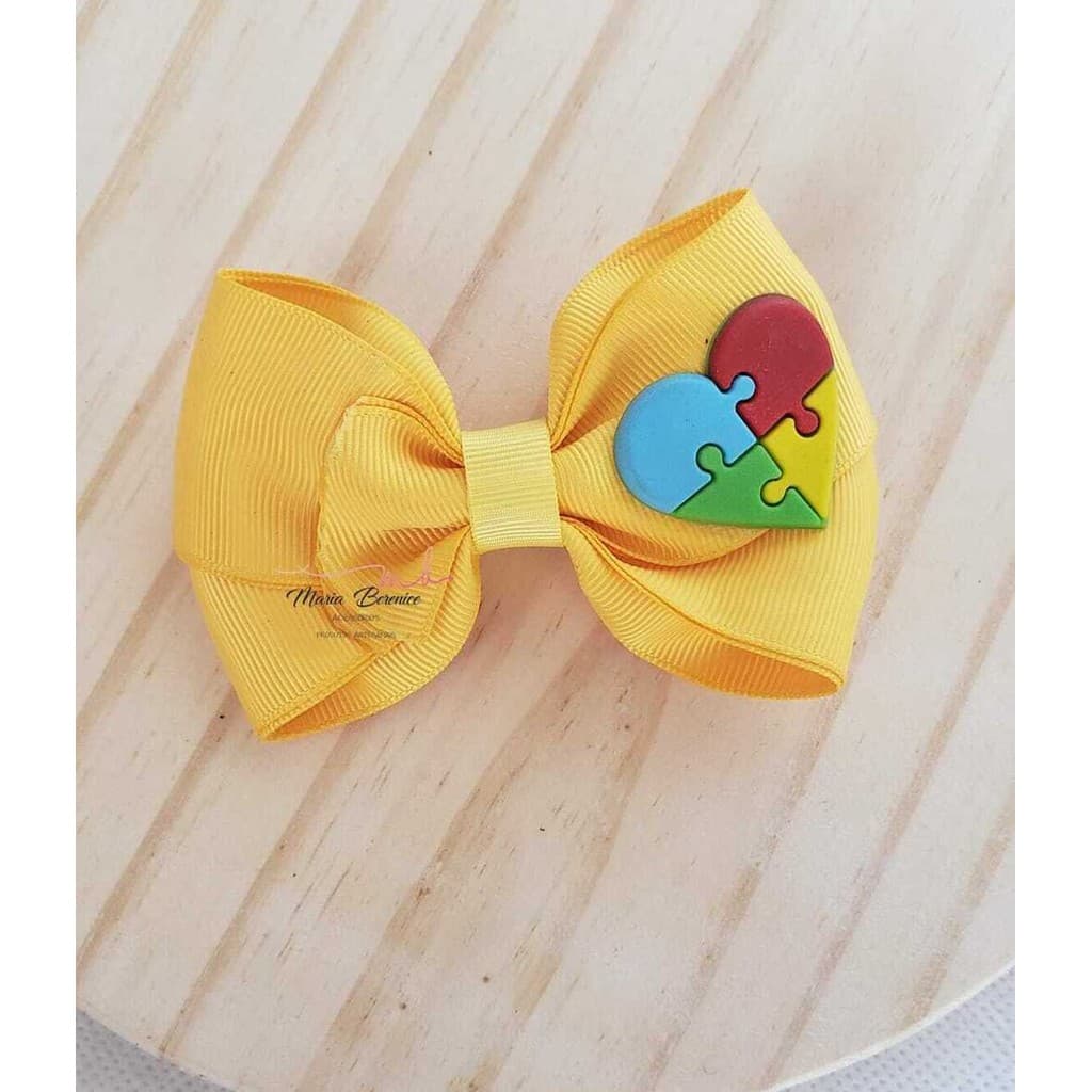 LAÇO INFANTIL AUTISMO DESIGN EXCLUSIVO ACESSÓRIO PARA CABELO